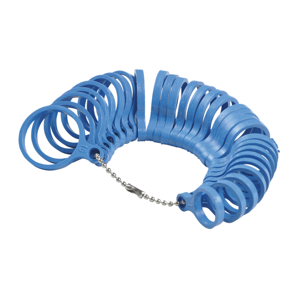 Ring Sizes Plastic Blue